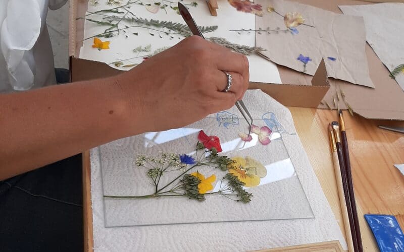 Bloemen schilderij maken